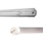 Silamp - kit de rglette led tanche + tube non led 150cm t8 24w - blanc chaud 2300k - 3500k