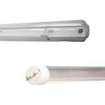 Silamp - kit de rglette led etanche + tube non led 150cm t8 50w - blanc chaud 2300k - 3500k