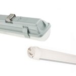 Silamp - kit de rglette led tanche + tube non led 120cm t8 36w - blanc chaud 2300k - 3500k