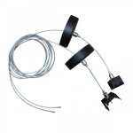 Kit de suspension noir pour rails triphass - silamp