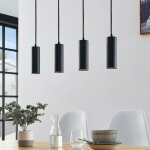 Luminaire suspendu gu10 ip20 30cm noir silamp