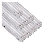 Rglette led tanche double pour tubes led t8 150cm ip65 (boitier vide) (pack de 8) silamp