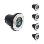 Silamp ? pack de 5 spots led encastrables ext�rieur 3w ip65 ? 300 lumens ? pour balisage all�es et �clairage ...
