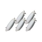Silamp - spot led extra plat rond 24w blanc (pack de 5) - blanc froid 6000k - 8000k