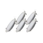 Silamp - spot led extra plat rond 24w blanc (pack de 5) - blanc neutre 4000k - 5500k