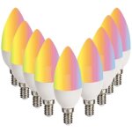 Silumen - ampoule led connecte wifi e14 5. 5w rgbw c37 - pack de 10