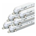 Kit de r�glette led ip65 + tube n�on led 120cm t8 18w (pack de 6