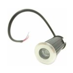 Spot exterieur encastrable led sol 1w 12v ip68 45� - blanc froid silumen