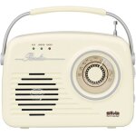 Silva schneider - mono 1965 radio portative fm aux, usb rechargeable beige q144222
