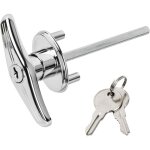 Silver poign�e porte de garage 154. 5 mm serrure porte de garage basculante robuste et durable carr� ...
