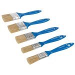 Silverline ? lot de 5 pinceaux 100% naturels ? poils r�sistants pour finition pr�cise ? tailles 25 / ...