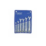 Cles mixtes a cliquet, articulees inclinables, 6 cles de 8 � 17