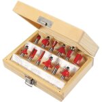 Coffret de 12 fraises à défoncer tct de 8 mm silverline 251678 Coffret de 12 fraises à défoncer tct de 8 mm silverline 251678