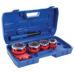 Silverline - promo coffret filieres pour tubes de plombier bspt 1 / 2 , 3 / 4 , 1 et 1 - 1 / 4