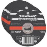 Silverline - lot 10 disques plats a tronconner (couper) metaux 115 x 3 x 22. 2
