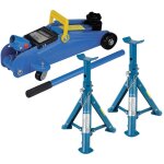Lot chandelles pliantes et cric rouleur 2t Lot chandelles pliantes et cric rouleur 2t