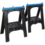 Silverline ? tr�teaux repliables en plastique ? charge max 200 kg ? hauteur 800 mm ? pieds antid�rapants ...