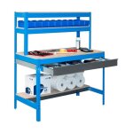 Simonrack - simon rack - kit etabli avec tiroir 1440x1500x750mm - bt - 1 box 1500 bleu / bois