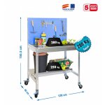 Simongarden bt2 mob �tag�re chariot bleu galvanis� jardin