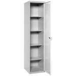 Simonrack - armoire mtallique balai 1800x400x400 mm, 1 porte, 4 tagres, gris / blanc - simonlocker ...