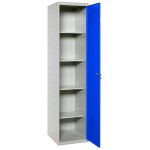 Simonrack - armoire mtallique balai 1800x400x400 mm, 1 porte, 4 tagres, gris / bleu - simonlocker
