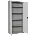 Simonrack armoire mtallique balai 1800x800x400 mm, 2 porte, 4 tagres, gris / blanc - simonlocker