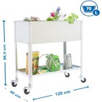 Simonrack �tag�re de jardin m�tal galvanis� avec roulettes
