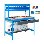 Simonrack - kit etabli avec tiroir 1445x1210x610mm - bt - 1 box 1200 bleu / bois