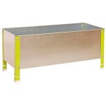 Potager urbain m�tallique 410x900x400 mm, 100 l, jardini�re ext�rieure r�sistante vert / galvanis� ? ...