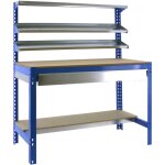 Simonrack - simon rack - kit etabli 1440x900x600mm charge 400kg - simonwork bt - 1 box 900 bleu / bois ...