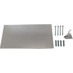 Panneau mural perforé porte outils, jeu de 8 crochets, 400x1500x35 mm, gris - simonwork - simonrack Panneau mural perforé porte outils, jeu de 8 crochets, 400x1500x35 mm, gris - simonwork - simonrack