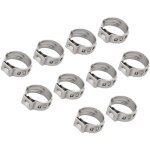 Simple oreille colliers serrage (12. 8mm - 15. 3mm / 0. 5  - 0. 6 ) 50pcs, 304 acier inox tuyau clips ...