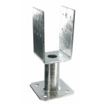 Simpson strong tie - pied de poteau en u sur platine ppup - dimensions: 70 mm Simpson strong tie - pied de poteau en u sur platine ppup - dimensions: 70 mm