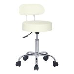 Six - tabouret  roulettes / de travail kopa v2 blanc cass