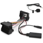 Sjlerst - adaptateur bluetooth aux - in, 12pin dc12v c�ble bluetooth aux - in adaptateur audio st�r�o ...