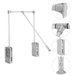 Sjlerst ? barre de penderie escamotable r�glable 830 - 1150mm ? tube d'aluminium ? capacit� 10 kg ? syst�me ...