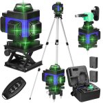 Sjlerst - niveau laser 16 lignes, 4 x 360� autonivelant niveau laser avec trepied, batterie rechargeable, ...