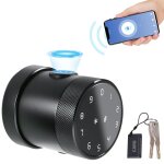 Sjlerst - serrure de porte intelligente 5 en 1 avec t�l�commande tuya, mot de passe, empreinte digitale, ...