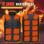 Sjlerst - veste chauffante homme femme, gilet chauffant �lectrique avec 17 zones, pour moto chasse randonn�e ...