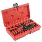 Outil de sparation et de rivetage pour chane de moto