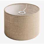 Sklum - abat - jour en tissu arlina beige lin �30 cm - ?20 cm