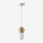 Sklum - plafonnier boule de cristal en travertin davise blanc