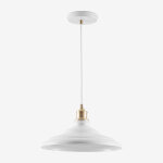 Sklum ? plafonnier en fer blanc ? abat - jour arrondi et doux ? c�ble r�glable en hauteur ? douille e27 ...