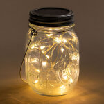 Sklum - bocal en verre solaire avec guirlande led zol