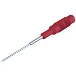 Pointe de touche sks hirschmann mzs 1 - pruef rt 973601101 enfichable 4 mm ohne messkategorie rouge 1 ...