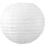 Skylantern - boule papier blanc 20cm - lampion papier en papier de riz - lanterne japonaise blanc pour ...
