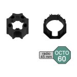 Kit adaptateur pour moteur de volet roulant radio � 45 mm dans tube octo � 60 mm