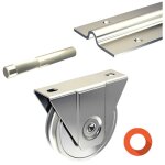 Slid'up by mantion - kit coulissant avec rails 3 x 1, 95 m pour portail de 3 m - 400 kg