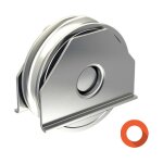 Slid'up by mantion - monture  souder pour portail coulissant - galet 80 mm  gorge ronde 16 mm - 200 ...