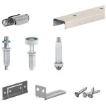 Slid'up by mantion - syst�me coulissant pliant slid'up 200 pour porte de placard 4 panneaux - rail 1213 ...